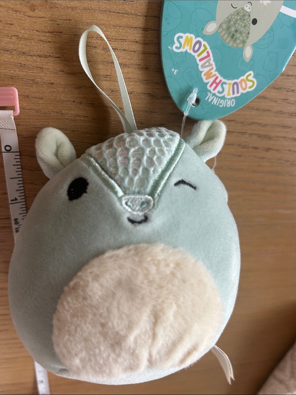 Original Squishmallows Mint Green 4” Jazwares Winking Plush with Cream Belly